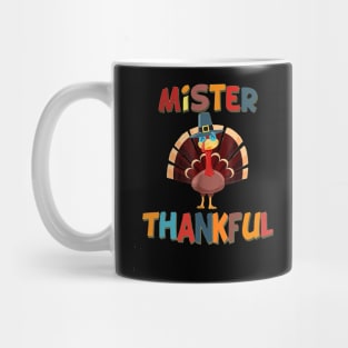 Cute Mister Thankful Turkey Thanksgiving Mug